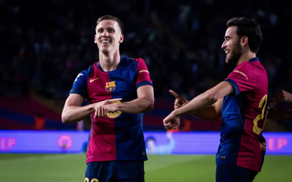 Gelandang FC Barcelona, Dani Olmo, menyatakan bahwa motivasi timnya sedang tinggi jelang laga krusial leg kedua semifinal Liga Champions melawan Inter Milan di Italia. (cr/FC Barcelona)