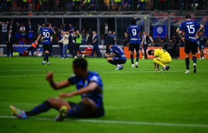 Ambisi Inter Milan untuk mengkudeta Napoli dari puncak klasemen Serie A tertunda usai bermain imbang 2-2 melawan Lazio dalam laga penuh drama di Stadio Meazza, Minggu (18/5) malam WIB. (cr/Inter.it)