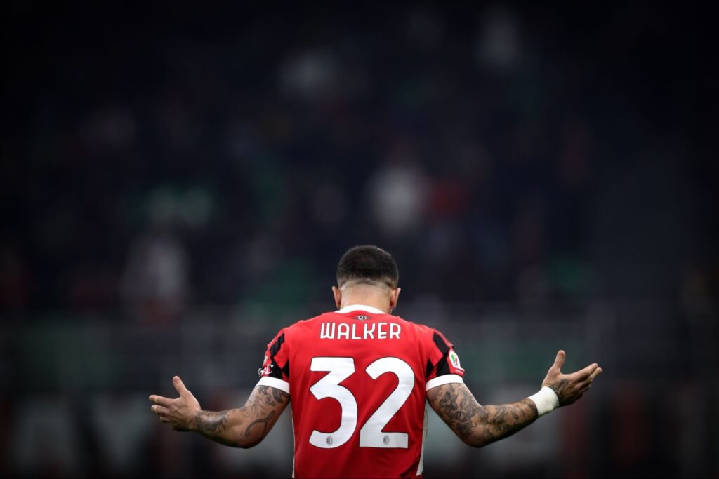 Partai final Coppa Italia antara AC Milan dan Bologna yang akan datang menyimpan potensi perpisahan yang elegan bagi bek pinjaman asal Inggris, Kyle Walker. (cr/x.com)