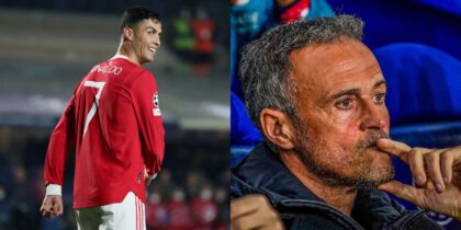 Sebuah fakta menarik terungkap bahwa Cristiano Ronaldo pernah merekomendasikan kepada Manchester United untuk merekrut Luis Enrique sebagai pelatih kepala. (cr/gelumpai.id)