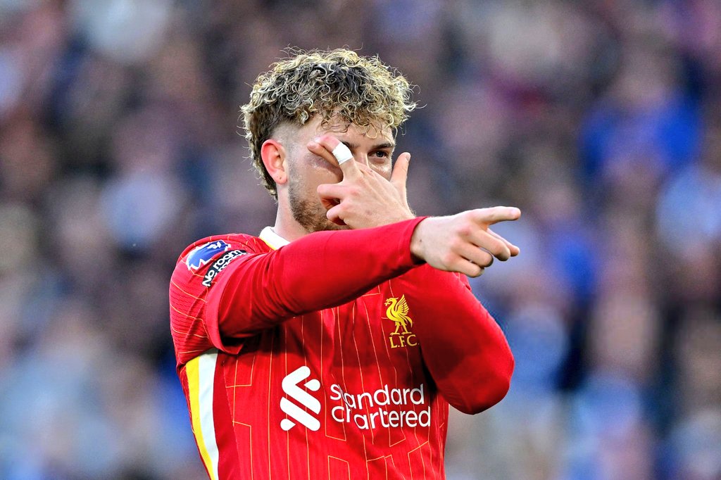 Masa depan gelandang serang Liverpool, Harvey Elliott, menjadi perbincangan hangat setelah komentarnya usai laga kontra Brighton. (cr/x.com)