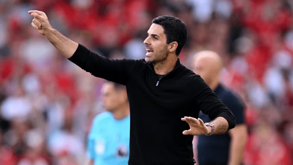 Ekspresi Mikel Arteta jauh dari kata puas setelah peluit akhir berbunyi pada Minggu malam WIB, meskipun timnya berhasil bangkit dari ketertinggalan 2-0 untuk meraih satu poin di Anfield. (cr/Arsenal)